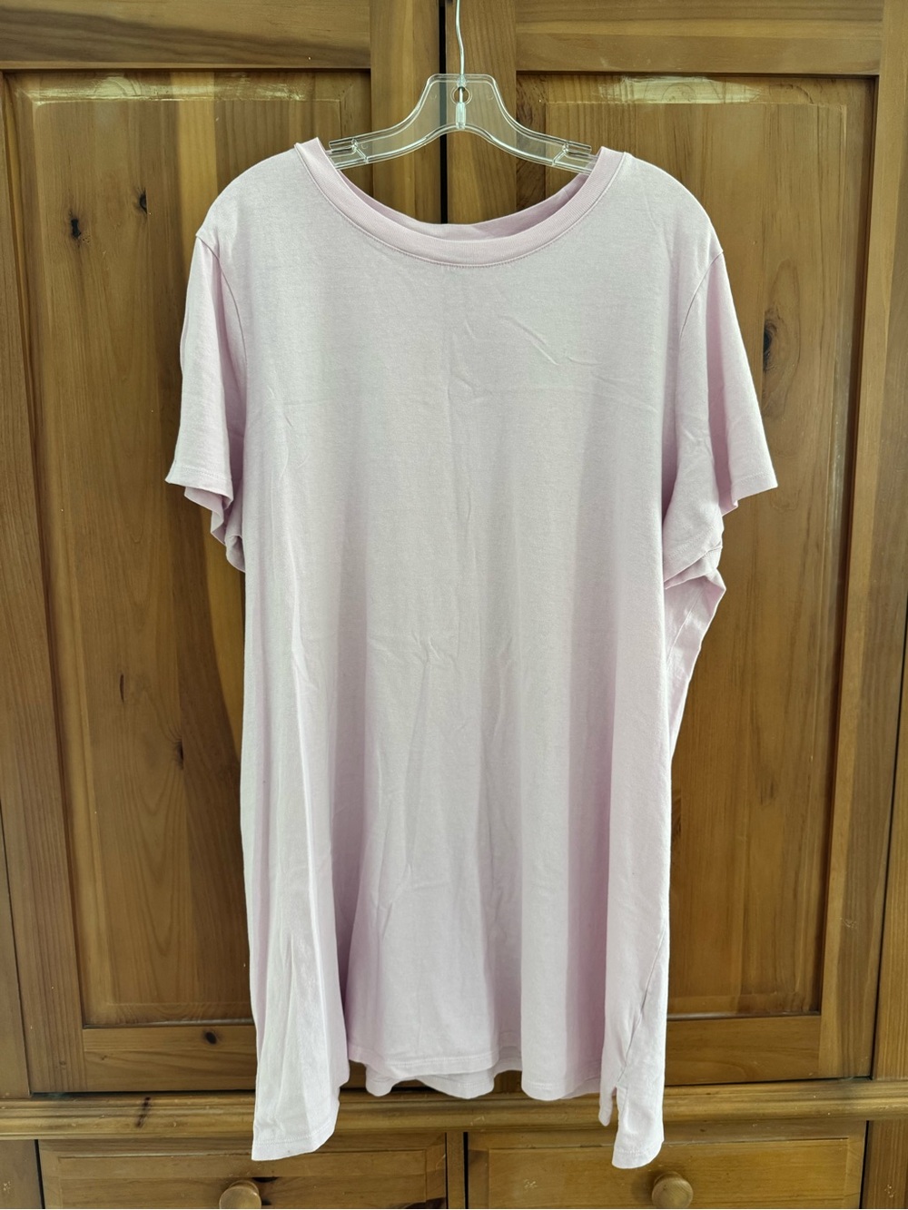 Old Navy Pale Pink Short Sleeve Relaxed T-Shirt Dress